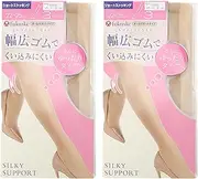 fukuske(福助) Fukusuke 361Q1113 Women's Silky Support Zokki Short Stockings, Extra Size, 6 Pairs Set, High Socks, Short, Pantyhose, Fukuske, Burly, 22.0-25.0 cm