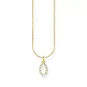 THOMAS SABO Necklace with letter pendant O and white zirconia - gold