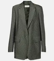 [Dries Van Noten] Dries Van Noten Striped blazer AU 12 green