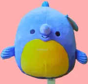 KELLYTOY SQUISHMALLOWS 7" (18CM) PLUSH - SWISH THE SWORDFISH - NEW WITH TAGS