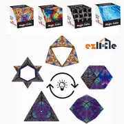 Stress Relief Fidget Toy Changeable Magnetic Magic Cube Variety3D Flip Puzzle