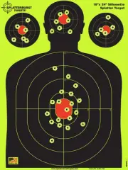 - 18 x 24 inch - Silhouette Splatter Target - Easily See Your Shots Burst Bri...