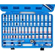 1/2 Inch-Drive Colored Mechanics Tool Ratchet, Socket Set, 68 Piece Standard...