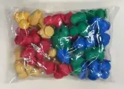 40 Soft Rubber Chicken Counters , 4 Colors, 1.2 inch, Educational, Grades PreK-2