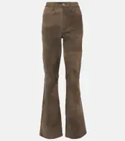 [Re/Done] Re/Done High-rise leather bootcut jeans 25 grey