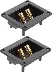 BELLIFFY 2pcs Speaker Terminal Plates for Speaker Boxes Subwoofer Terminals Binding Post Plates