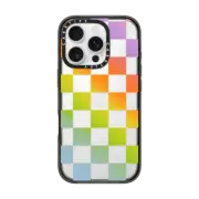 iPhone 16 Pro Impact Case Check Mate - Rainbow Gradient