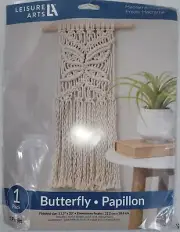 Leisure Arts Butterfly Macrame Kit 56751 NEW Finished Size 11.5" x 20