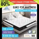 STARRY EUCALYPT Mattress Euro Top Foam Bed Queen Double King Single 18cm