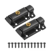 2 Pcs 2 x 1.18 Inch Spring Loaded Latch Pin Door Safety Slide Lock Black