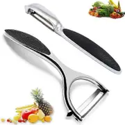 Professional 3 in 1 Peeler Multifunctional Vegetable Fruit Peeler Straight Peeler and Swivel Peeler, Potato Peeler, Carrot Peeler (2pcs)