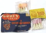 2 PACKS VINTAGE GOOFY TEETH! HONG KONG! LOOKS LIFE-LIKE IN A DOPY SORT OF WAY!