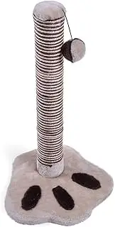 Petface 43003 Cat Scratch Post Furry Foot Cat Toy, Brown, Cream