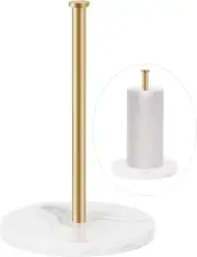 Kitchen Paper Towel Holder, Gold Color Paper Towel Holder Stand with Heavy St...