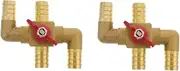 NOLITOY 2pcs Engine Heater Core Bypass Kit Automotive Heating Water Valve Brass Construction Easy Temperature Control