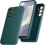 [T Tersely] Liquid Silicone Case for Samsung Galaxy S24 Plus (6.7-inch), Suitable for Wireless Charger Shockproof & Scratch Soft Case Cover with Liquid Silicone Rubber Skin, Green