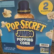 2 Pack Pop Secret Popcorn 100% Natural Premium Jumbo Popping Corn Large 30 Oz