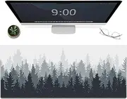 Galdas Gaming Mouse Pad Forest Background Pattern XXL XL Large Mouse Pad Mat Long Extended Mousepad Desk Pad Non-Slip Rubber Mice Pads Stitched Edges Thin Pad (31.5x11.8x0.08 Inch)-Tree