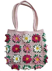 [Generic] Crochet Cosmos Multi Color Bag and Shoulder Bag