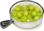 Soup Bowl,Rice Bowl,reakfast Bowl,Soup Bowl with Handle and Spoon,Onion Soup Bowl, Microwave and Oven Safe, Breakfast Bowl for Cereals-silver-20x15x5.5cm 650ml