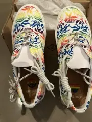 Sperry Mens Striper II CVO Pride White Multi Rainbow Sneakers STS24309 Size 12