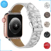 Luxury Watch Band For Apple 38mm 40mm 41mm 42mm 44mm 45mm Leather Strap Belt