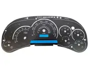 2003-2005 HUMMER H2 CADILLAC ESCALADE BLACK OVERLAY, CLEAR SCALES, 140MPH 7K RPM