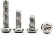 5-50pcs M4 M5 M6 M8 ISO7380 Pan A2 Black 10.9 Grade Hex Socket Head Cap Screws (Color : M6 10pcs, Size : 35mm)