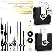 2PCS Clock Mechanism and Clock Mechanism Kit - Wall Clock Movement Parts for DIY Repair with 5 Set Hands (No Battery)