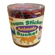 Lakeshore Animal Foam Sticker Bucket 224 pc8 different designsPeel and stick