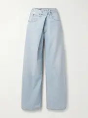 [AGOLDE] AGOLDE - Vana Draped Low-rise Wide-leg Jeans - Light denim - 26 26 Blue