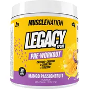 Muscle Nation Legacy Sport Powder Caffeine + Creatine Mango Passionfruit 225g