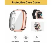 Protective Case Cover For Fitbit Versa 3/Sense - Rose Gold