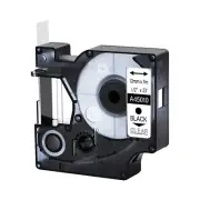 45010 Black on Clear Label Tape Cassette For Dymo D1 Labelmanager 420P 1/2"