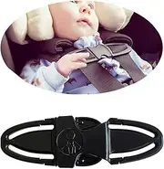 Seat Chest Harness Clip Car Seat Safety Belt Clip Buckle Lock Stroller Chest Clip Universal Replacement for Kids Trend Adjustable Guard (Black)