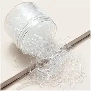 Clear Hair Elastics Ties Mini Elastic Hair Bands Mini Clear Hair Ties for Women Girls Hair Accessories 1500Pcs Small Rubber Bands for Hair