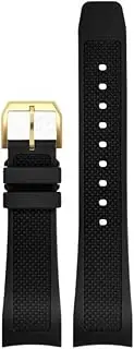 [TIOYW] Rubber Watch Strap 22mm For Iwc IW390502 IW390209 Watchband Folding Clasp Curved End Wristwatches Belt