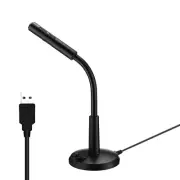 New USB Computer Mini Microphone Stand Recording Mic For PC Desktop Laptop