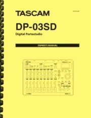 Tascam DP-03SD Digital Portastudio OWNER'S MANUAL