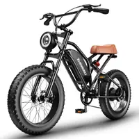 在飛比找蝦皮購物優惠-S-FORCE胖胎復古電動越野自行車20吋