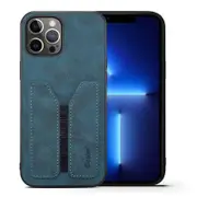 Denior For Apple iPhone 13 Pro Leather Case with Elastic Wallet Card Holder Slot Pocket Cover – Blue