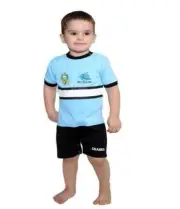 Cronulla Sharks NRL Short Footysuit Bodysuit 'Select Size' 000-3 BNWT