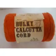 Vintage Bulky Calcutta Cord Macrame Craft Rope Orange Spool 530ft NOS New USA