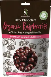 Organic Raspberries (Dark Chocolate) - 125g