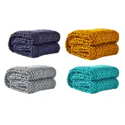 Dreamz Chunky Knit Blanket Handmake Bulky Kintted Throw 3KG Adult Kids 121*91