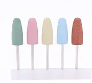 5pcs/Set nail drill bits, silicone bits nails Silicone Nail Drill Bits Nail Art Drill Bits, silicon bit for gel nails Machine Polisher Rubber Electric Accessories Manicure Tool