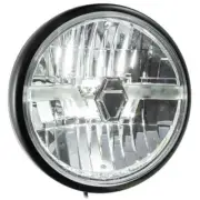 LED Headlights " Flash " British Style Clear Glass E-Certified Bike Universal