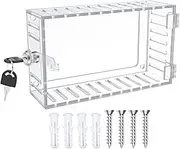 Thermostat Guard Thermostat Protection | Univers-al Thermostat Lock Box With Keys, Transparent Acrylic Thermostat Protectors Wall Mounted For Home (20x12x5.7cm)