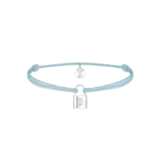 Louis Vuitton Silver Lockit x Doudou Louis Bracelet Recycled Silver Blue Cord