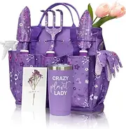 Gardening Gifts for Women, Garden Tool Set, Heavy Duty Gardening Hand Tools with Garden Tool Bag, Purple